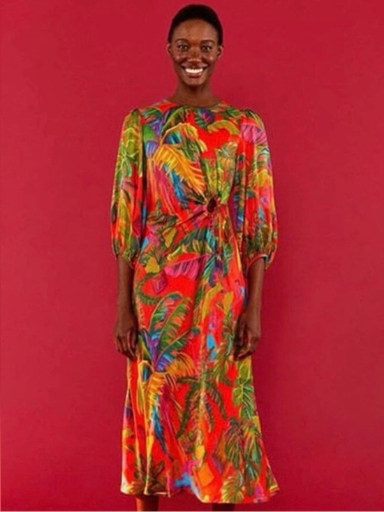 FARM Rio Dresses & Skirts - FARM Rio Red Tropical-Print Maxi Dress